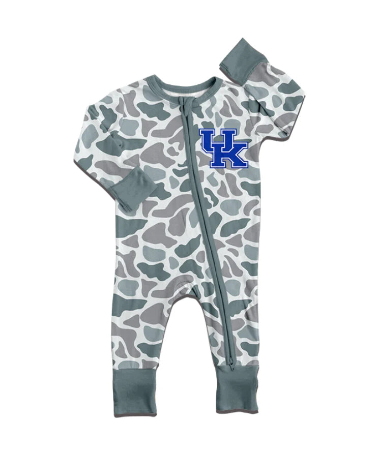 (Custom Design Preorder MOQ 5 Each Item)Team's Kentucky Camo Print Sibling Matching Clothes