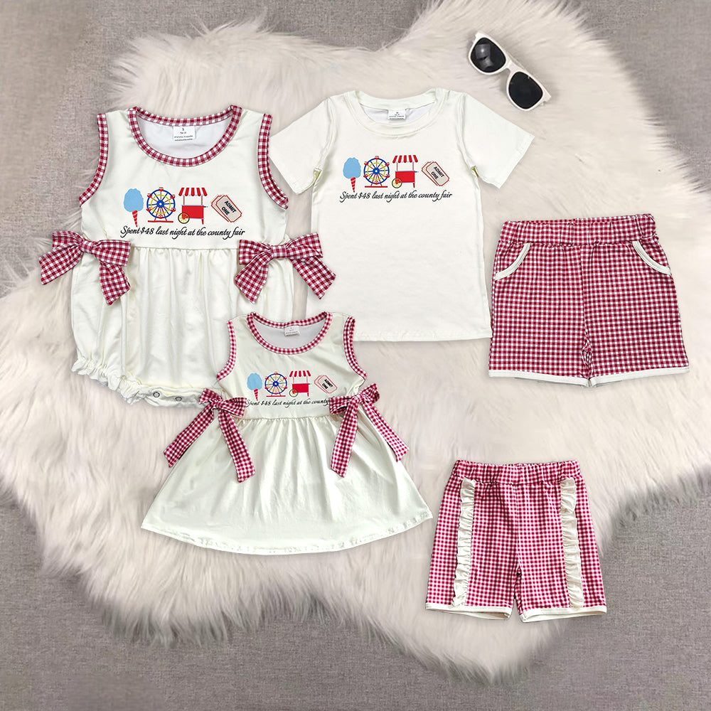 County Fair Print Sibling Summer Matching Clothes