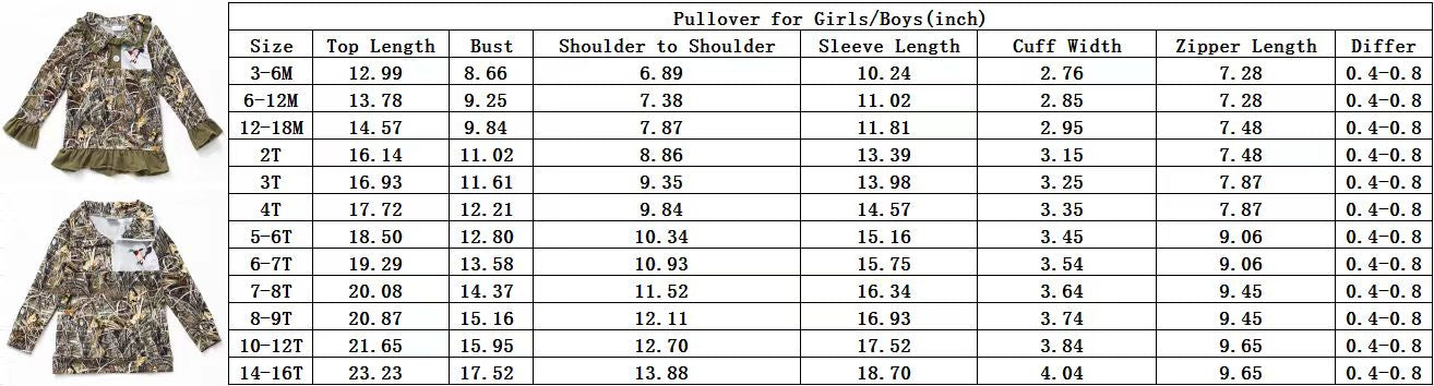 (Custom Design Preorder MOQ 5 Each Design) Team's GUSTINe Camo Print Pullover Zipper Top Mom and Me Matching Clothes