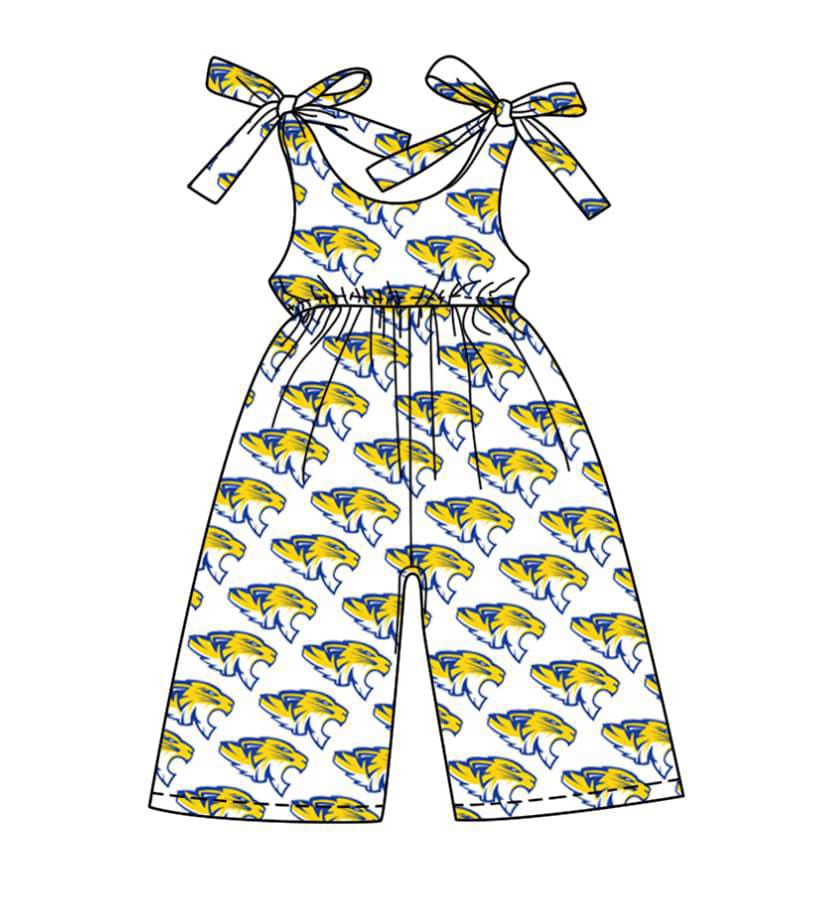 (Custom Design Preorder MOQ 5 ) Team's Frenship Print Girls Summer Jumpsuits