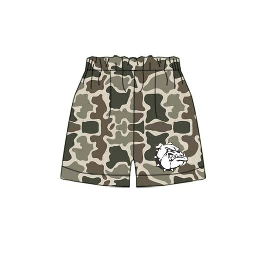 (Custom Design Preorder MOQ 5 Each Design) Team's Elida bulldogs Camo Print Summer Bottom Sports Shorts Mom and Me Matching Clothes