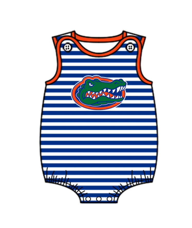 (Custom Design Preorder MOQ 5 Each Design) Team's Florida Stripes Print Boys Summer Matching Clothes Brothers Wear