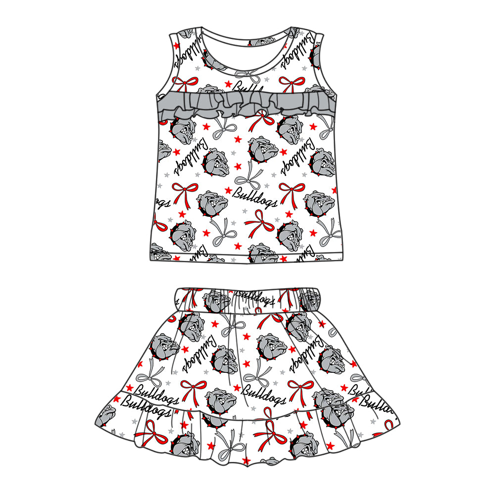 (Custom Design Preorder MOQ 5 Each Item)Team's Bulldogs Print Family Matching Clothes