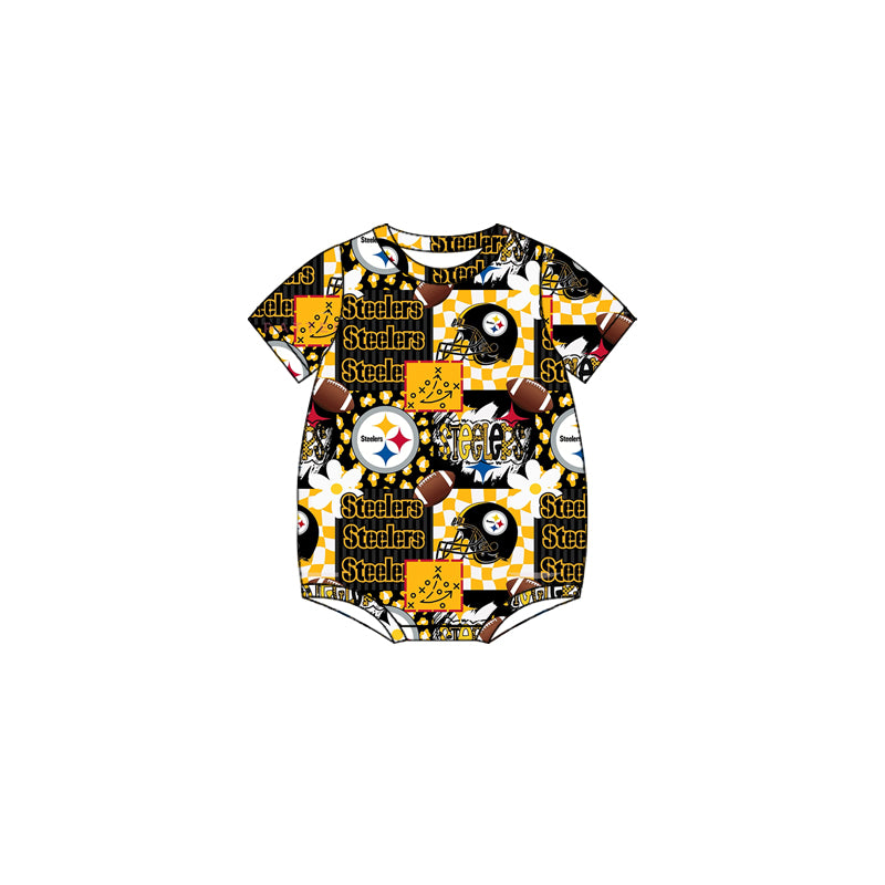 (Custom Design Preorder MOQ 20 Each Item)Team's Steelers Print Family Bamboo Matching Clothes
