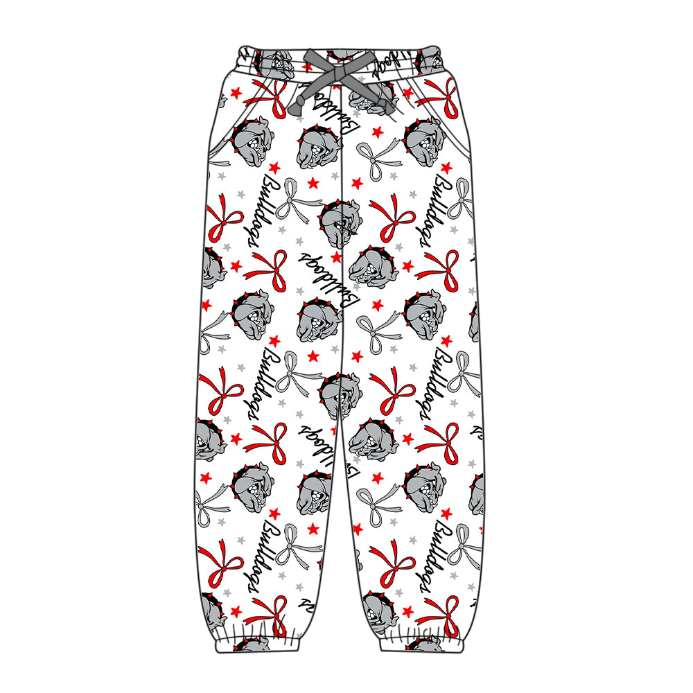 (Custom Design Preorder MOQ 5 Each Item)Team's Bulldogs Print Family Matching Clothes