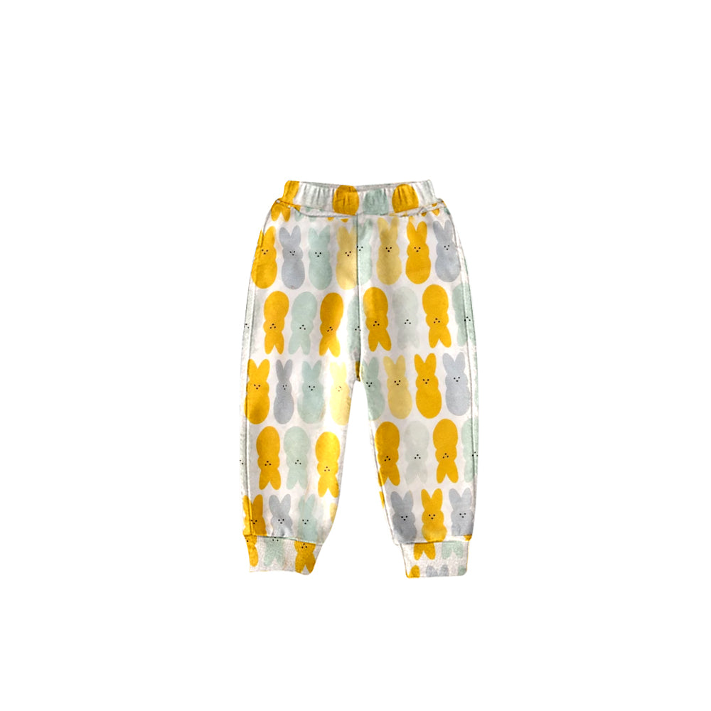 (Custom Design MOQ 5) NO.16 Cute Bunny Print Kids Easter Pants