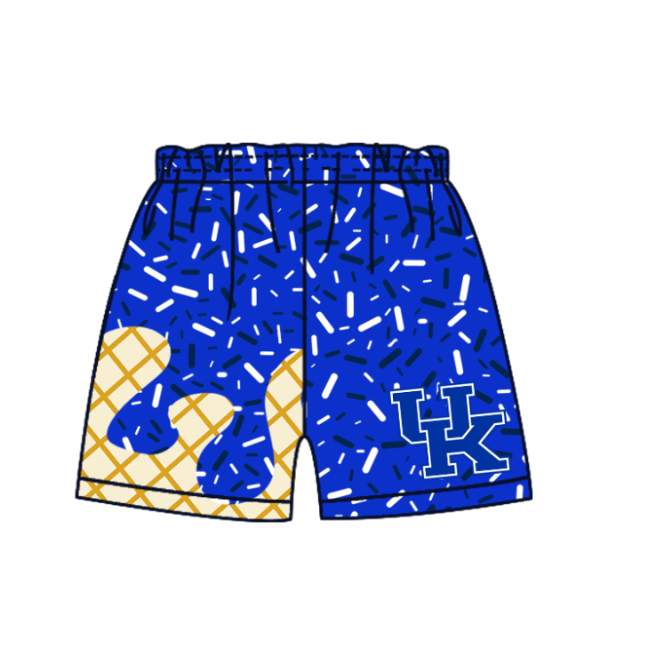 (Custom Design Preorder MOQ 5 Each Item)Team's UK Kentucky Blue Sprinkles Print Family Matching Clothes