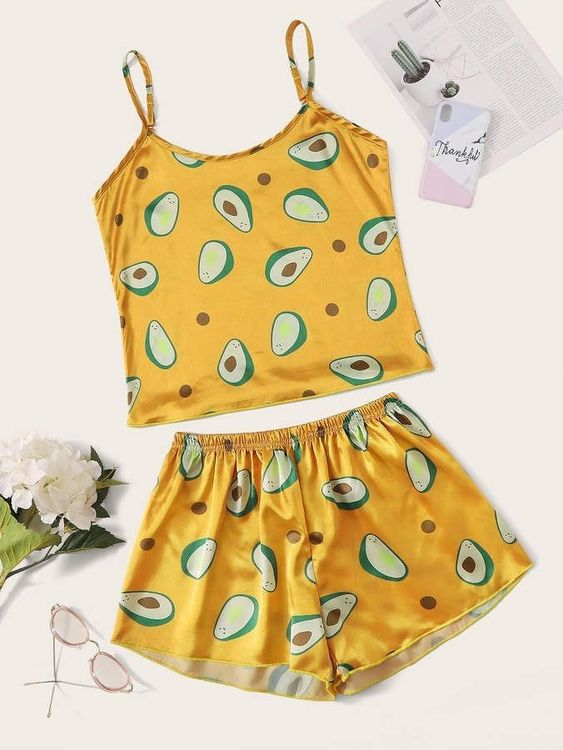 (Custom Design Preorder MOQ 5) Avocado Print Girl Summer Clothes Set