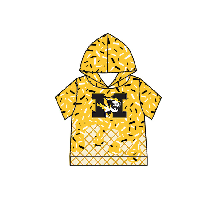 (Custom Design Preorder MOQ 5 Each Item)Team's Missouri Tigers Sprinkles Print Sibling Matching Clothes