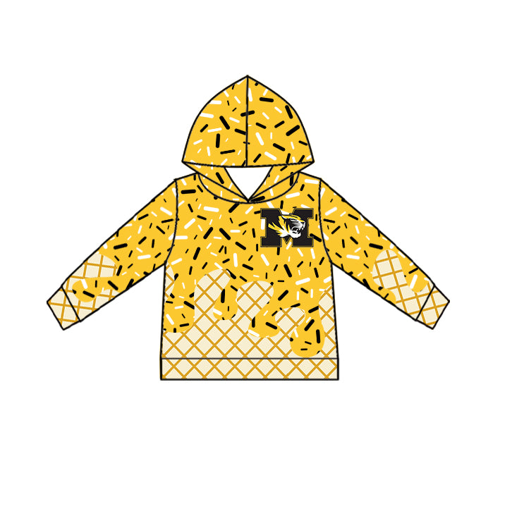 (Custom Design Preorder MOQ 5 Each Item)Team's Missouri Tigers Sprinkles Print Sibling Matching Clothes