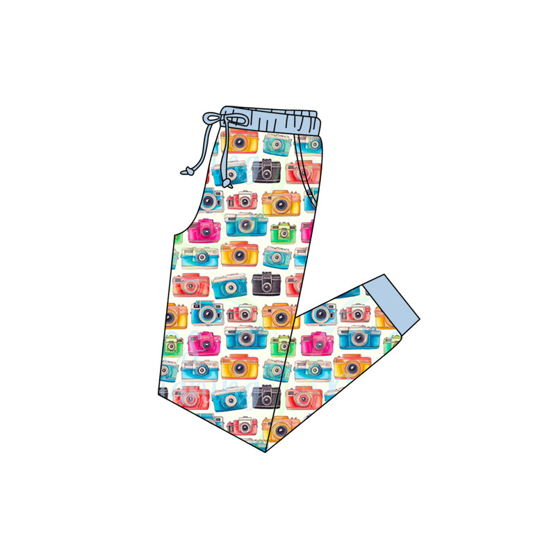 (Custom Design MOQ 5) Camera Print Adult Pajamas Pants