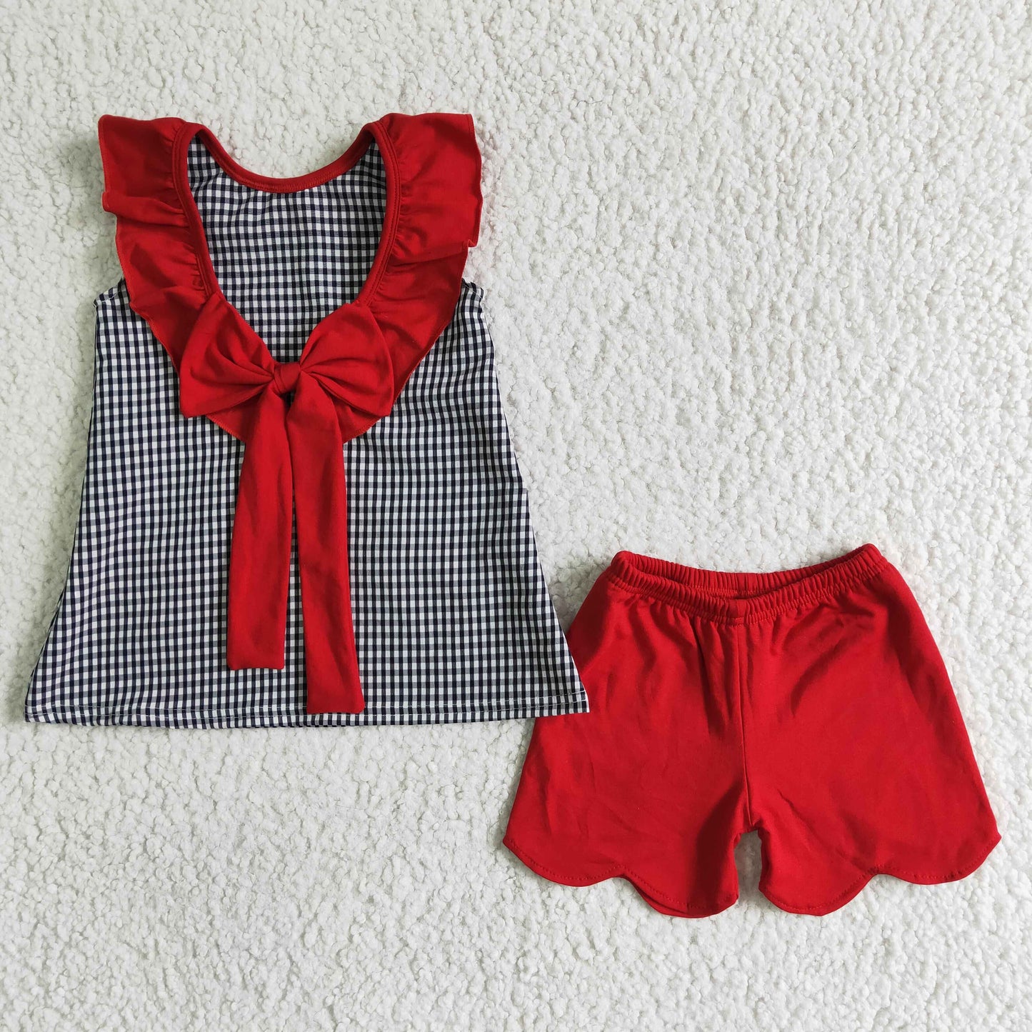(Promotion)Short sleeve ruffles shorts summer outfits A15-5