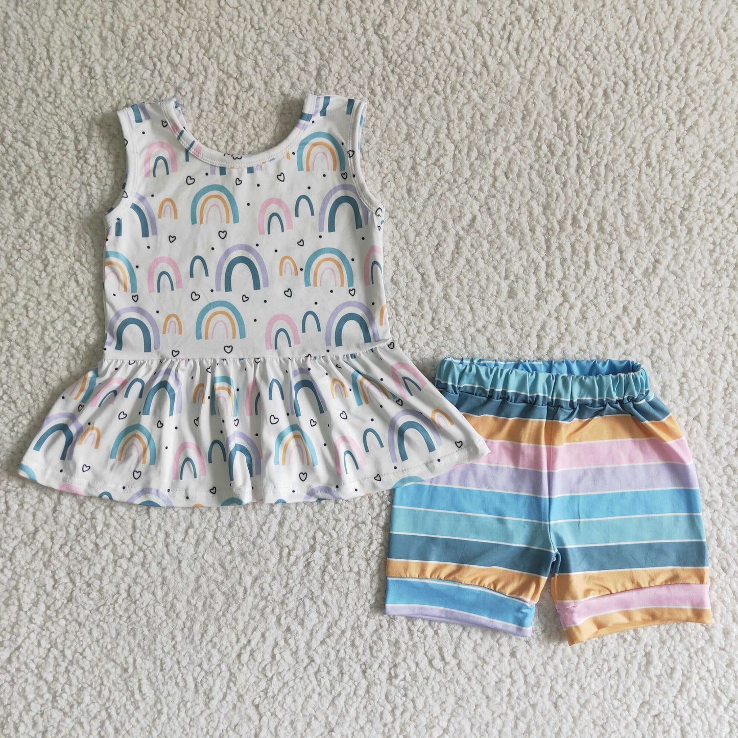 (Promotion)Sleeveless top and shorts summer outfits GSSO0011