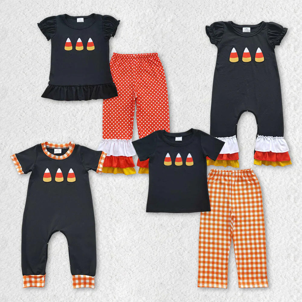 Candy Embroidery Sibling Halloween Matching Clothes