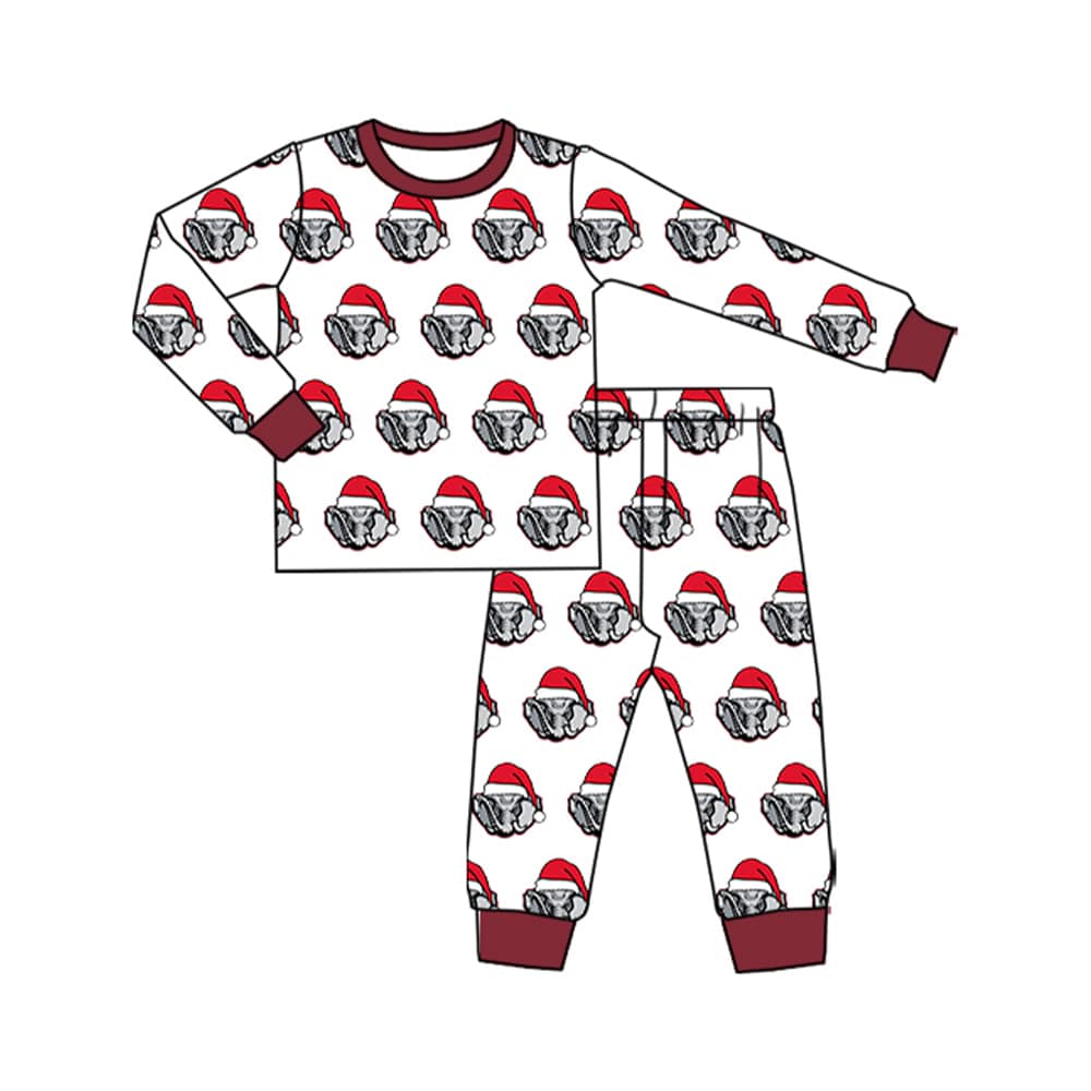 (Custom Design Preorder MOQ 5 Each Item)Team's Alabama Print Sibling Christmas Matching Clothes