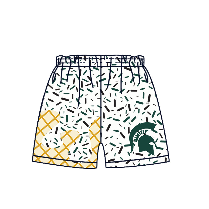 (Custom Design Preorder MOQ 5 Each Item)Team's Spartans Sprinkles Print Sibling Matching Clothes