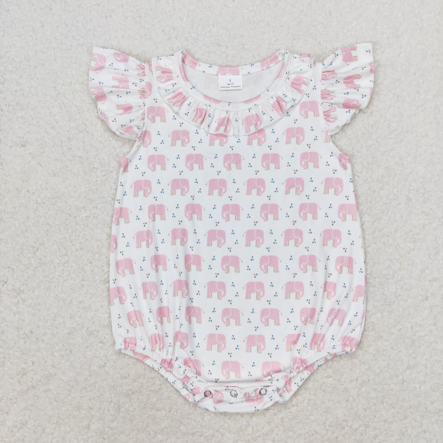 Elephant Print Sibling Summer Romper