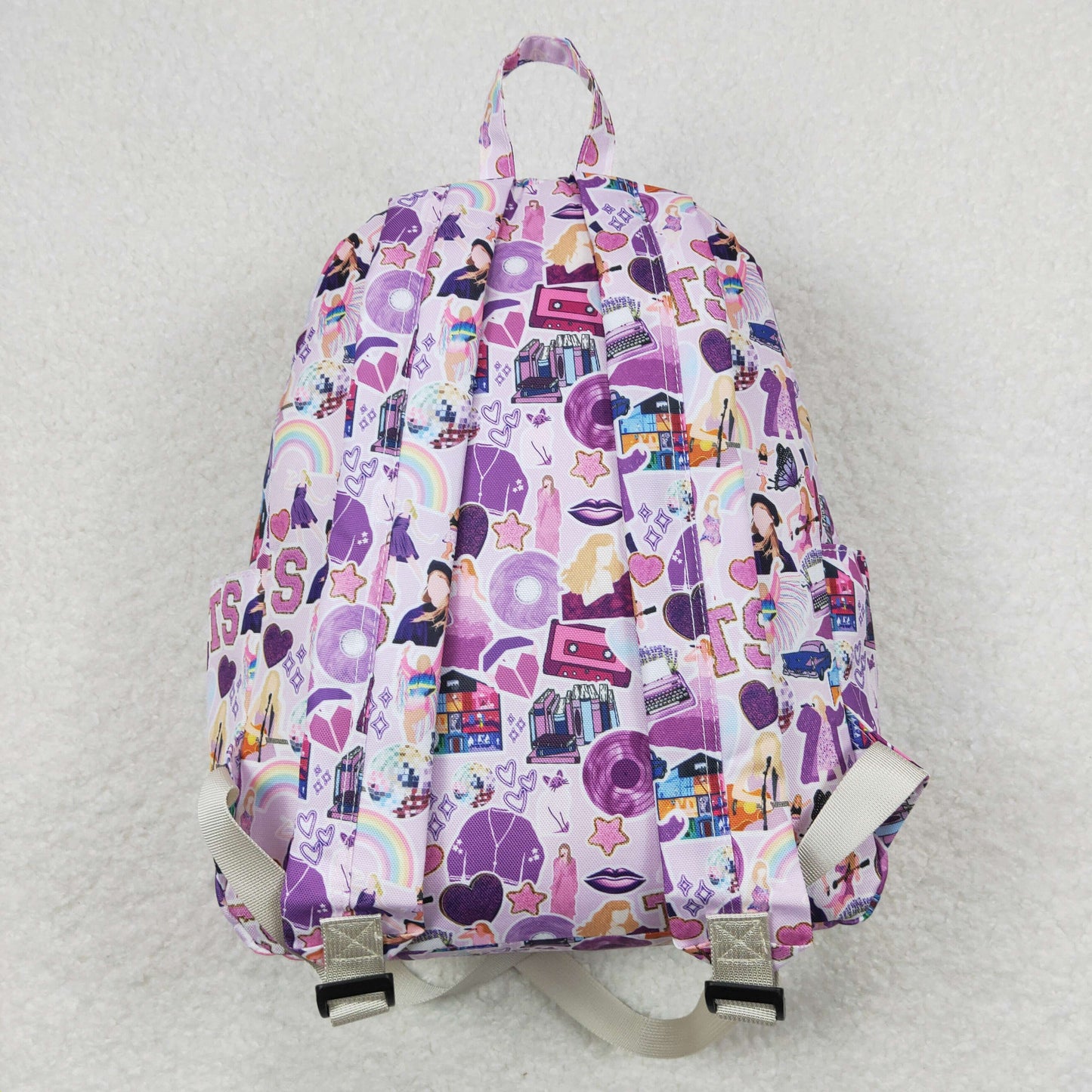 USA-Shop BA0172 Purple Singer Swiftie Print Girls Vocal Concert Backpack