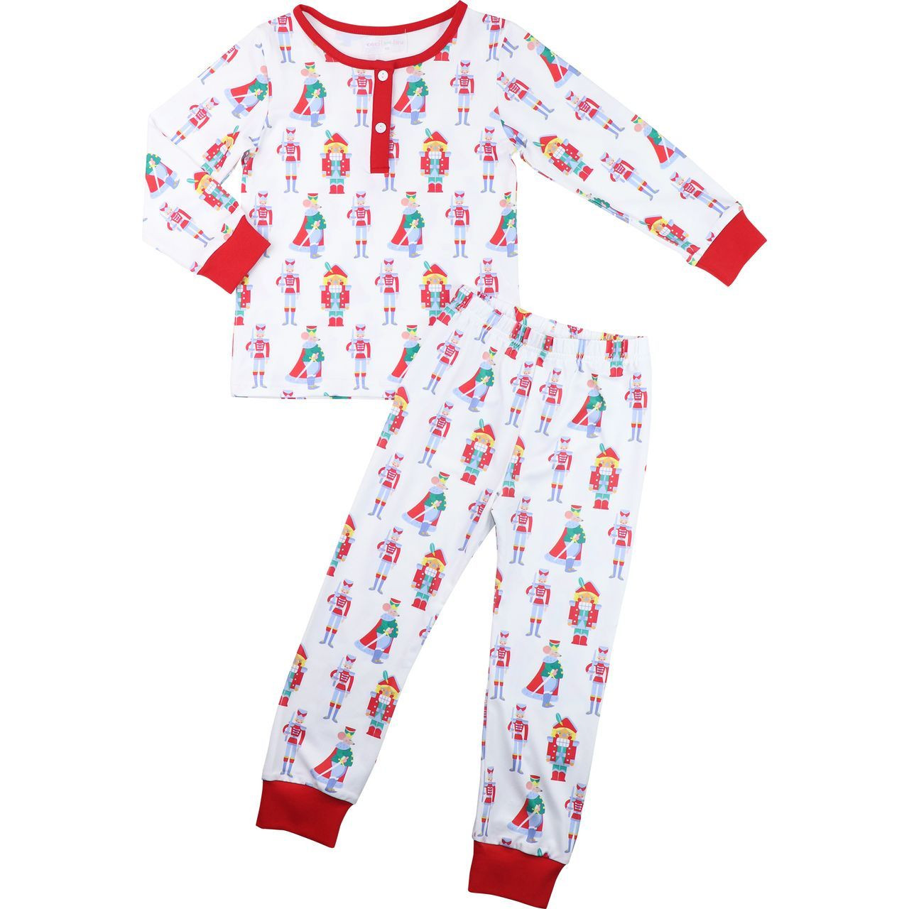 (Custom Design Preorder MOQ 20) Nutcracker Soldiers Print Boys Christmas Bamboo Pajamas Clothes Set