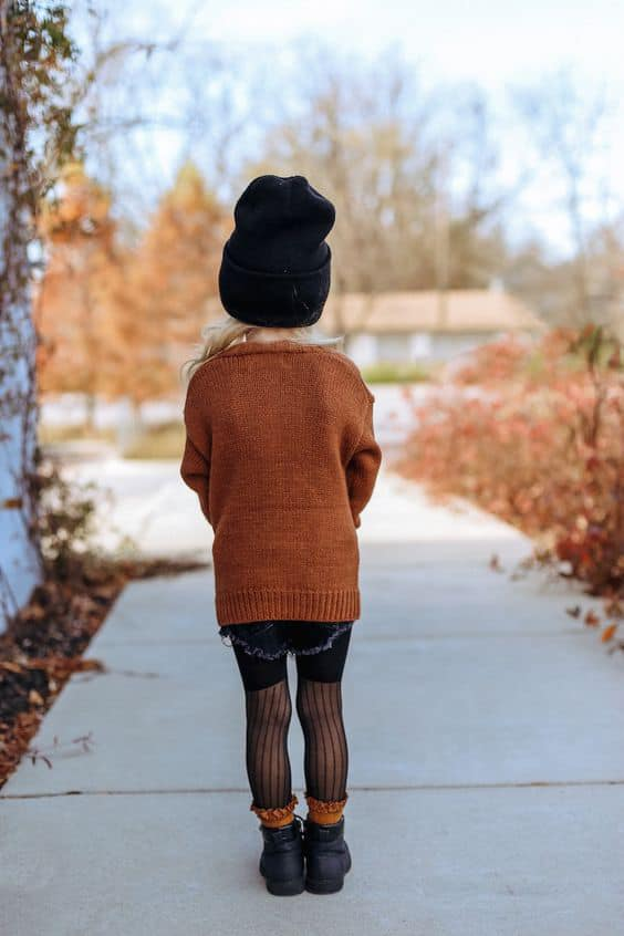 GT0242 Baby girls brown sweater cardigan fall clothes