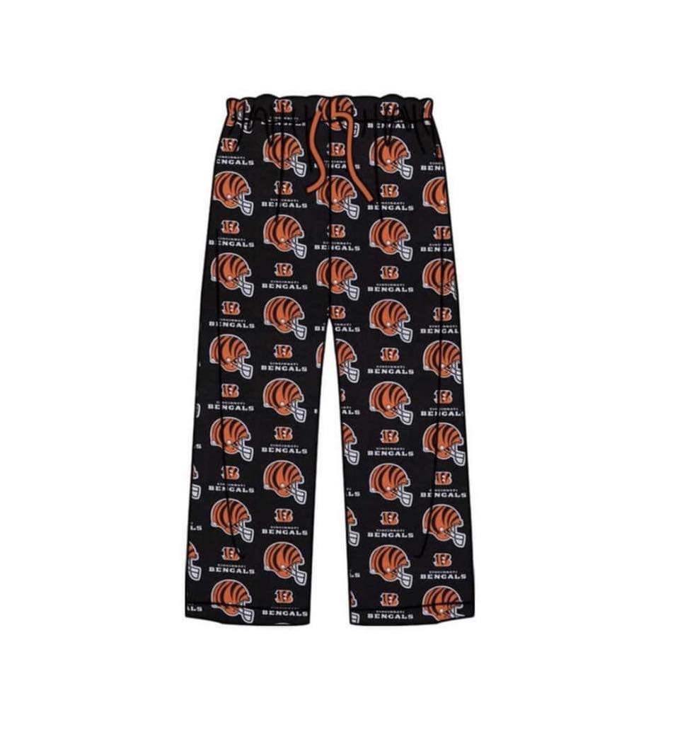 (Custom Design MOQ 5) Black Orange Football Team's adult pajamas pants