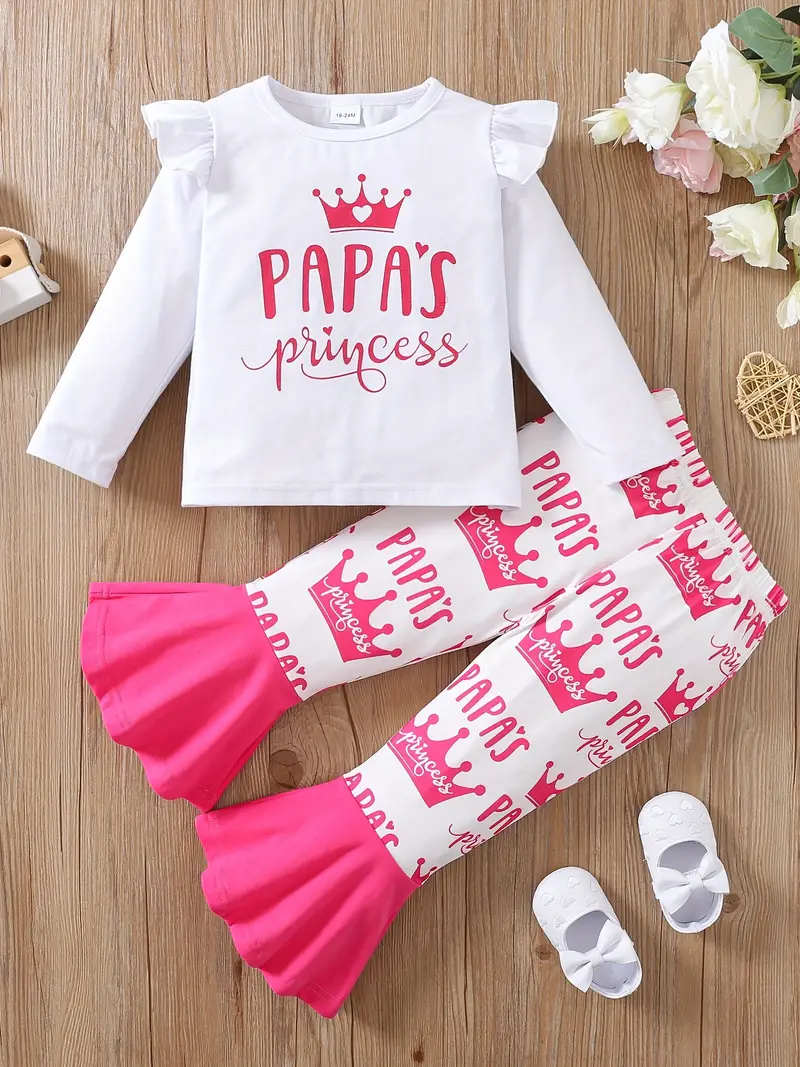 (Custom Design Preorder MOQ 5) Papa's Princess Girls Pink Clothes Set