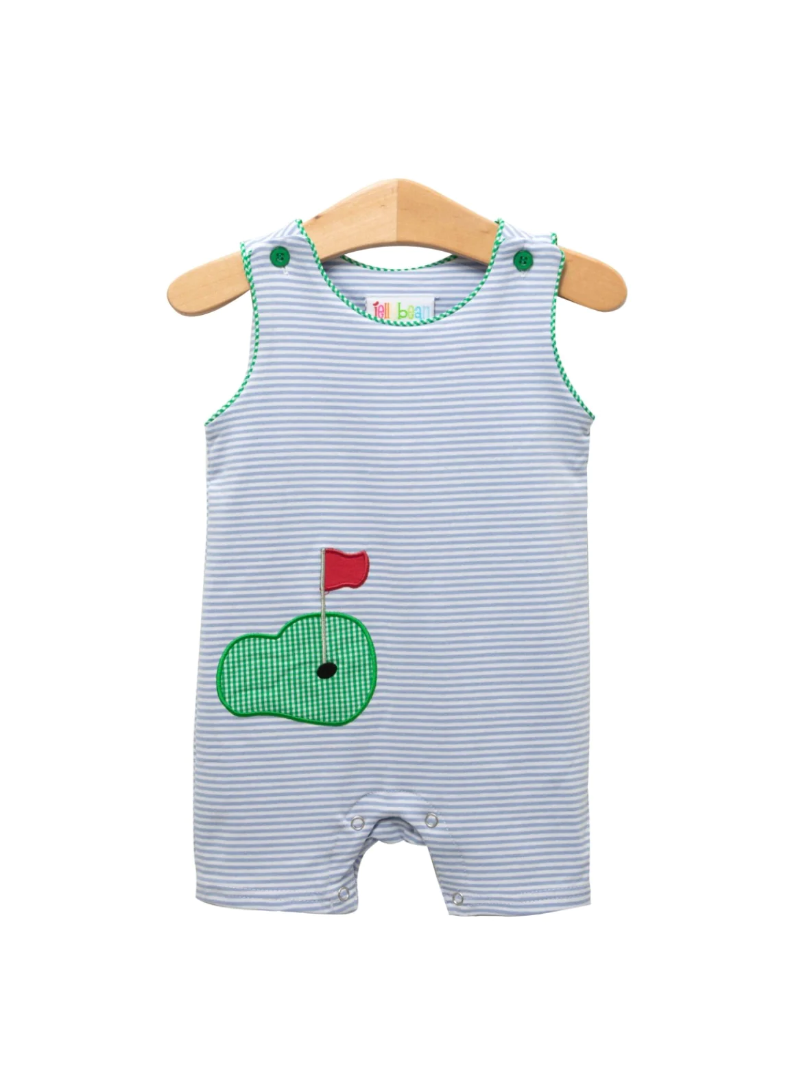(Custom Design Preorder MOQ 5) Golf Hole Print Baby Boys Romper