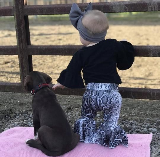 (Custom Design Preorder MOQ 5) Black Top Snakeskin Bell Pants Girls Clothes Set