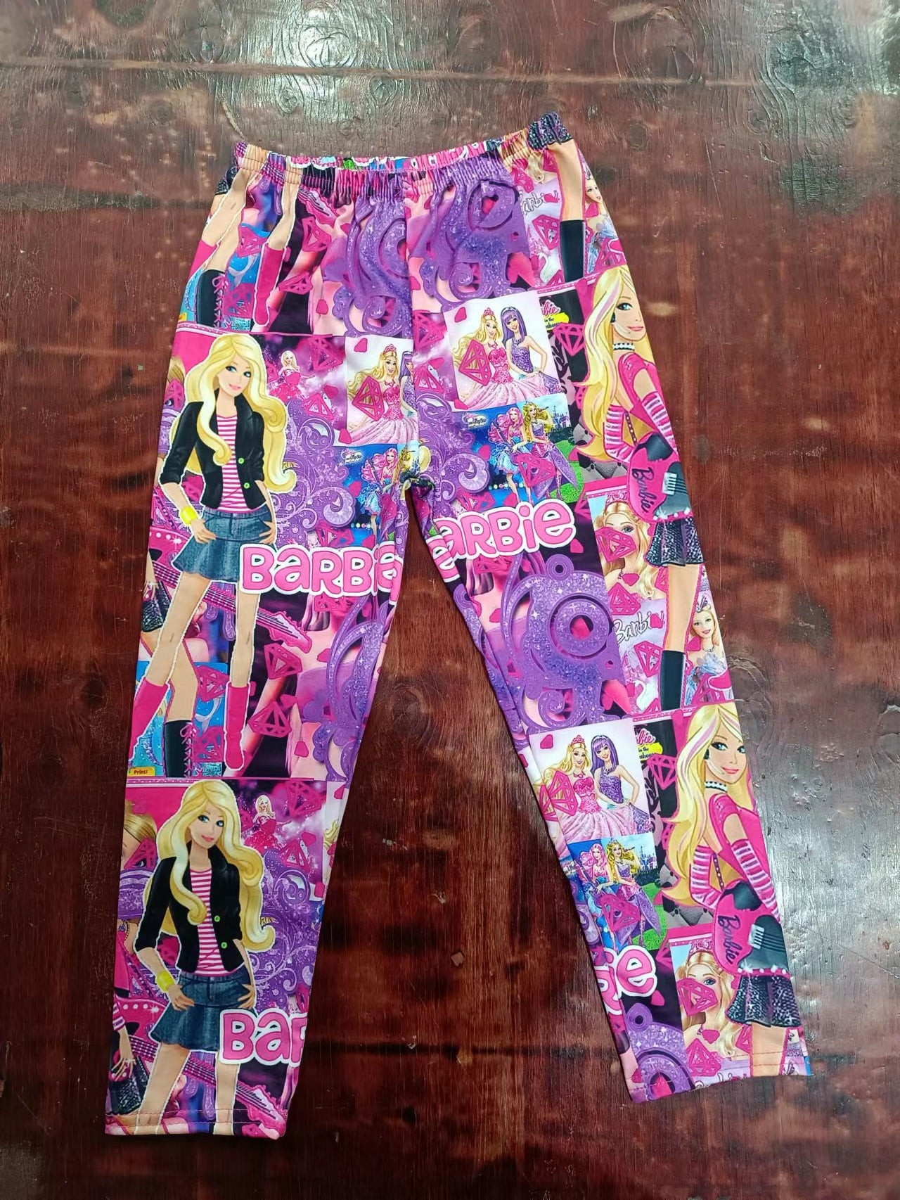 (Custom Design Preorder MOQ 5) Purple BA Print Girls Legging Pants