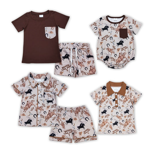 Rodeo Print Sibling Summer Western Matching Clothes
