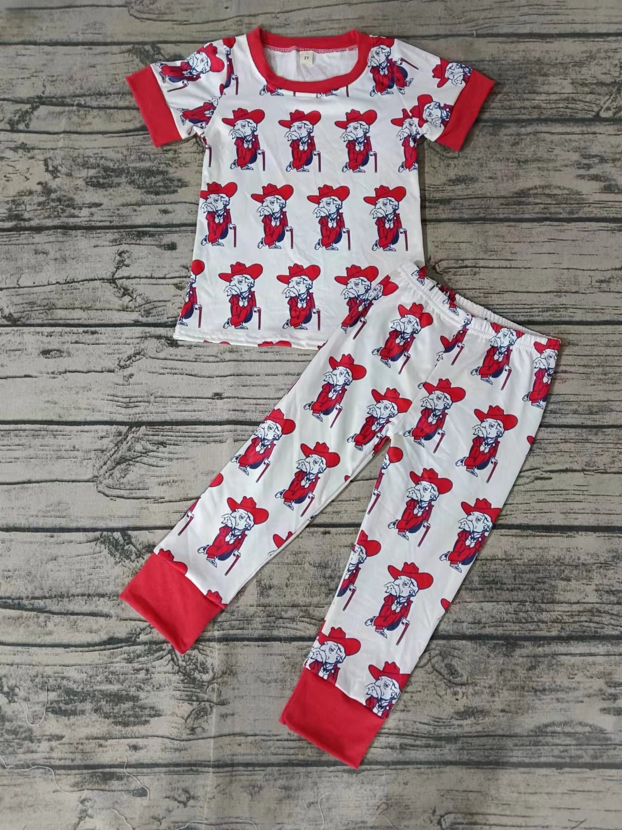 (Custom Design Preorder MOQ 5) Team's HOTTY TODDY Print Boys Pajamas Clothes Set