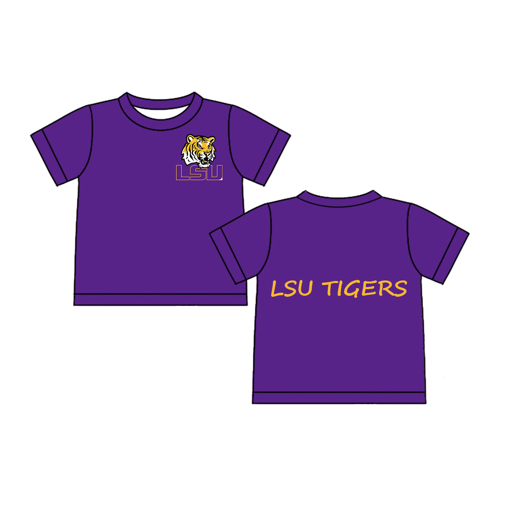 (Custom Design Preorder MOQ 5 Each Item)Team's LSU Print Family Matching Clothes