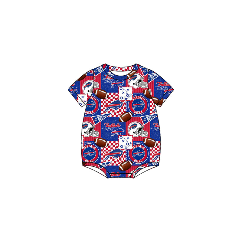 (Custom Design Preorder MOQ 20 Each Item)Team's Bills Print Family Bamboo Matching Clothes