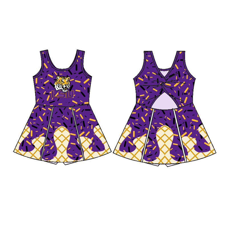 (Custom Design Preorder MOQ 5 Each Item)Team's LSU Print Family Matching Clothes