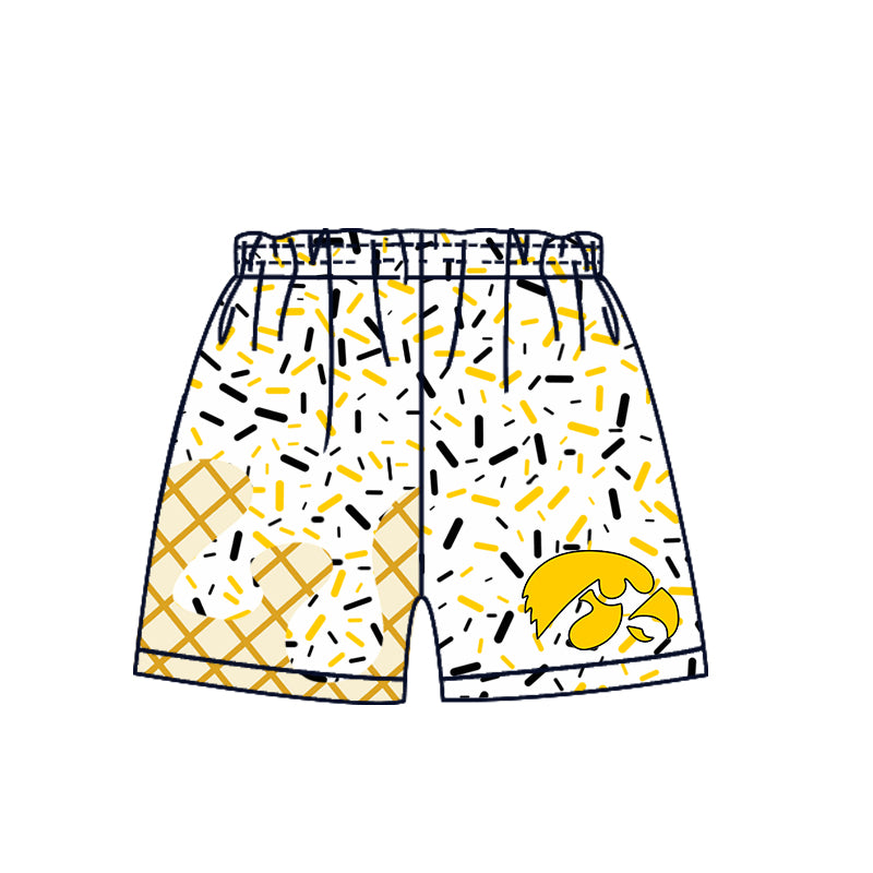 (Custom Design Preorder MOQ 5 Each Item)Team's Lowa Hawkeyes Sprinkles Print Sibling Matching Clothes