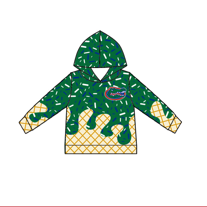 (Custom Design Preorder MOQ 5 Each Item)Team's Florida Green Sprinkles Print Family Matching Clothes
