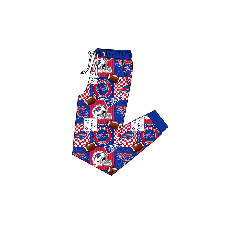 (Custom Design Preorder MOQ 20 Each Item)Team's Bills Print Family Bamboo Matching Clothes