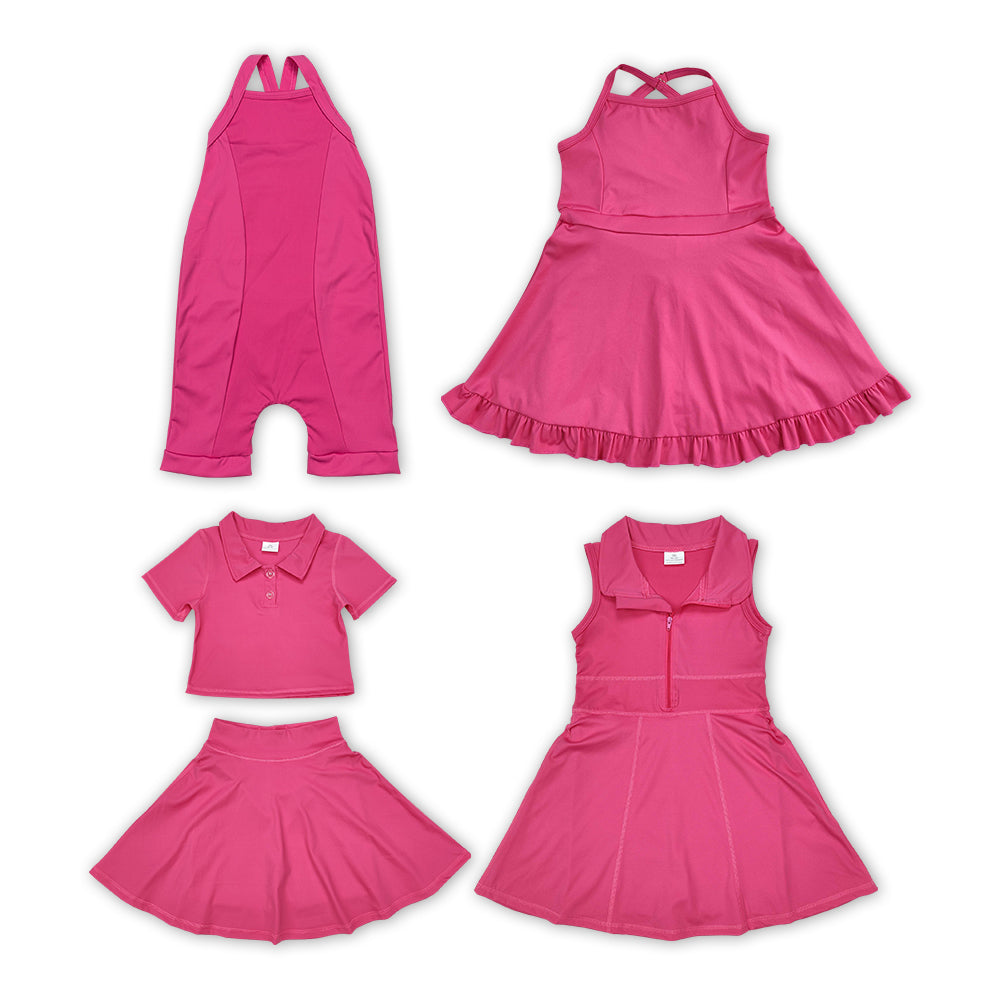Hotpink Color Girls Yoga Clothes