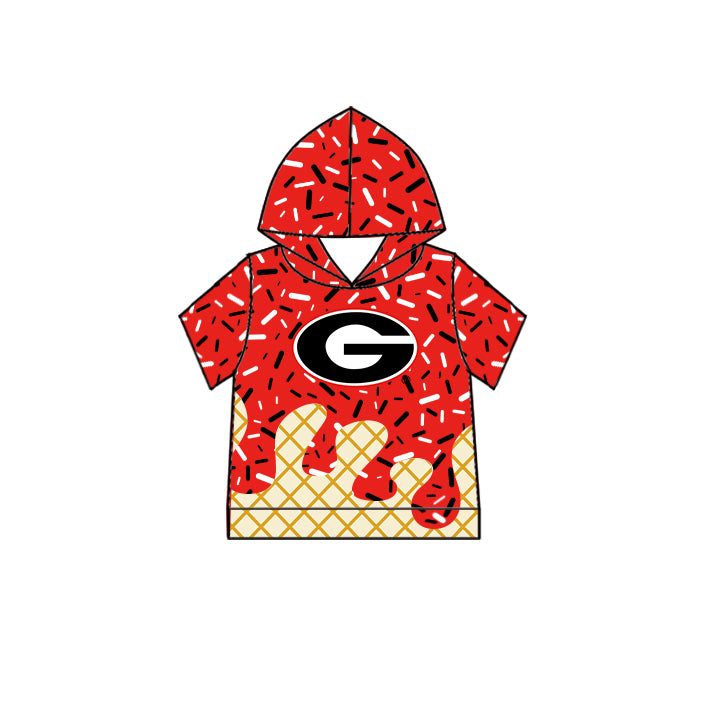 (Custom Design Preorder MOQ 5 Each Item)Team's Georgia Sprinkles Print Sibling Matching Clothes