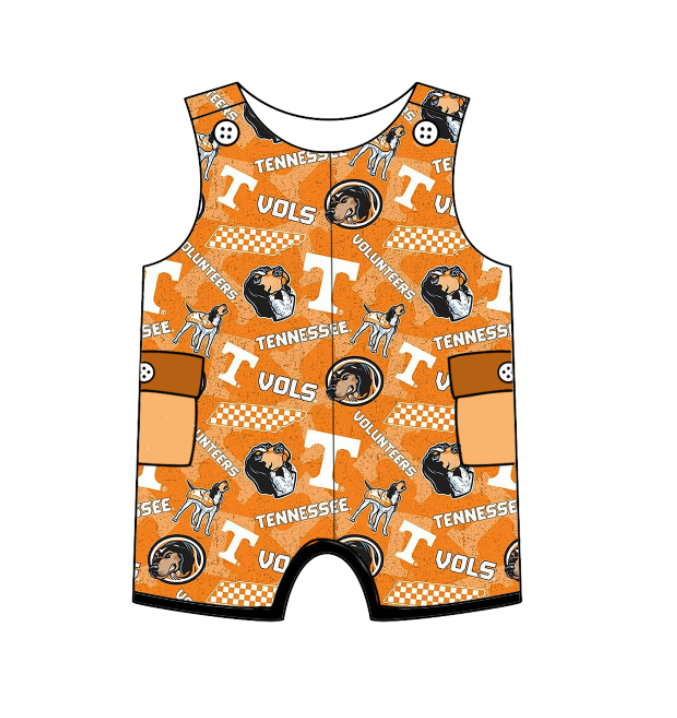 (Custom Design Preorder MOQ 5 Each Design) Team's Tennessee Print Kids Summer Matching Clothes Sibling Wear