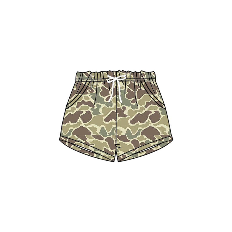 (Custom Design Preorder MOQ 5)Camo Print Kids Hunting Bottom Shorts