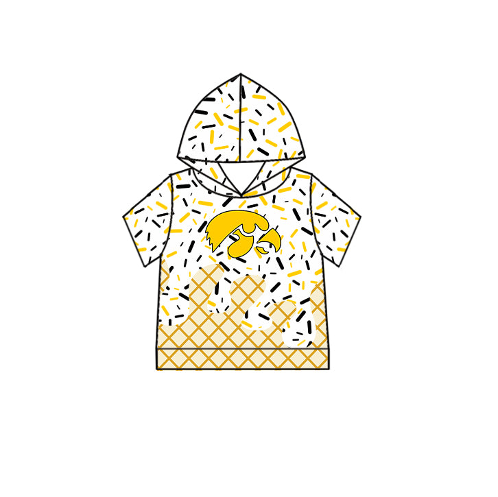 (Custom Design Preorder MOQ 5 Each Item)Team's Lowa Hawkeyes Sprinkles Print Sibling Matching Clothes