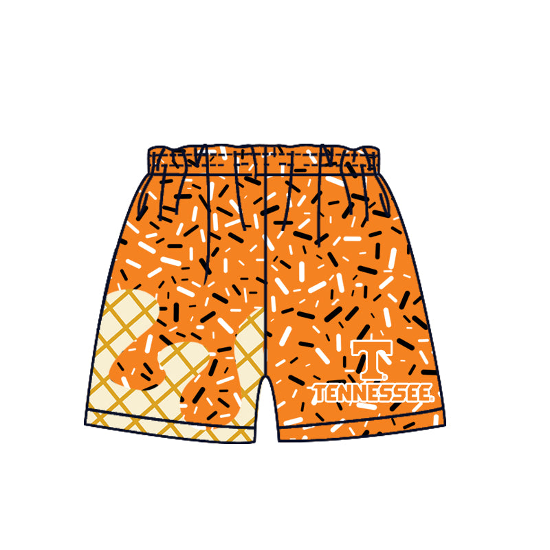 (Custom Design Preorder MOQ 5 Each Item)Team's TENNESSEE Sprinkles Print Sibling Matching Clothes