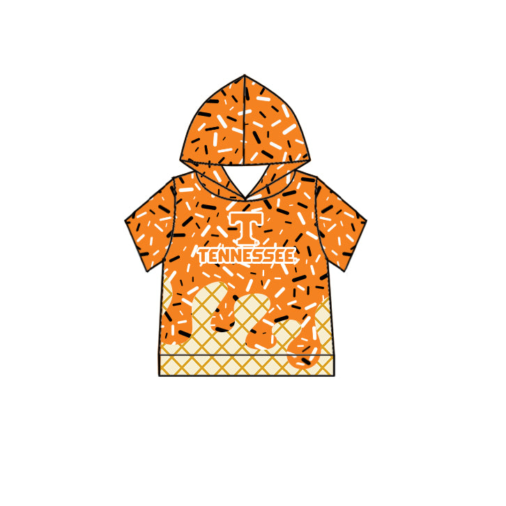 (Custom Design Preorder MOQ 5 Each Item)Team's TENNESSEE Sprinkles Print Sibling Matching Clothes