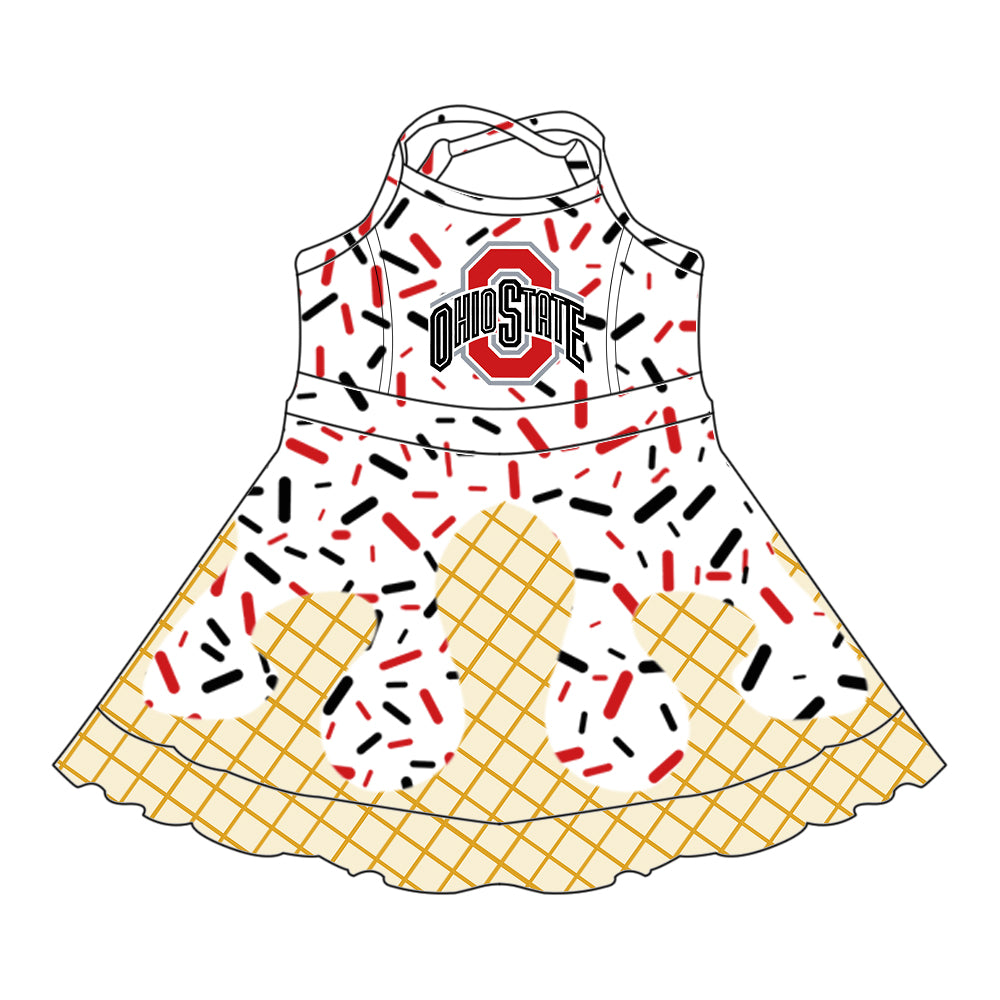 (Custom Design Preorder MOQ 5 Each Item)Team's OHIO STATE Sprinkles Print Sibling Matching ClothesNorthwestern Wildcats