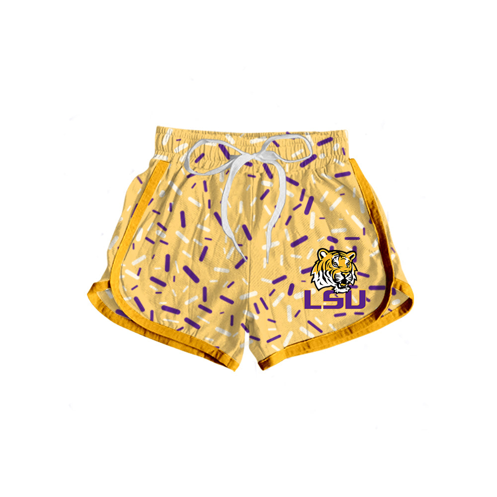 (Custom Design Preorder MOQ 5 Each Item)Team's LSU Sprinkles Print Family Matching Clothes