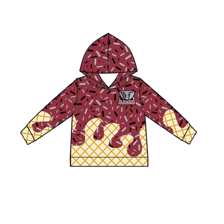(Custom Design Preorder MOQ 5 Each Item)Team's Alabama Sprinkles Print Sibling Matching Clothes