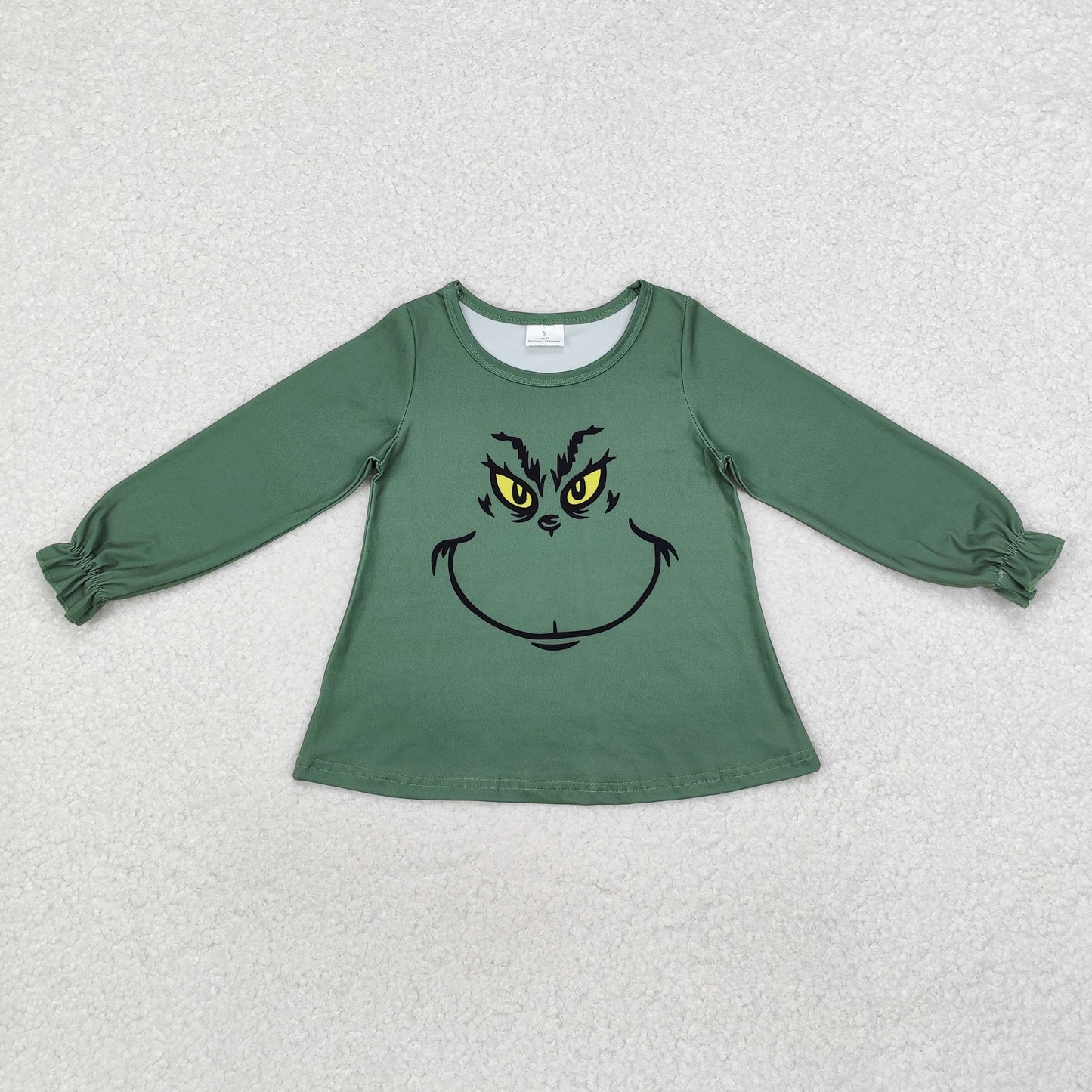 Green Frog Face Print Sibling Christmas Matching Tee Shirts Top