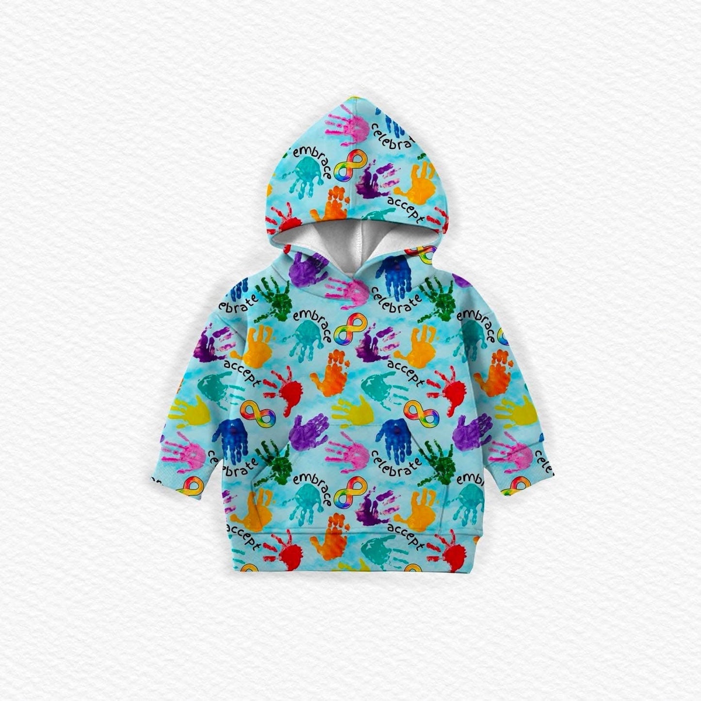 (Custom Design Preorder MOQ 5 ) Colorful Autism Embrace Print Boys Hoodie Top