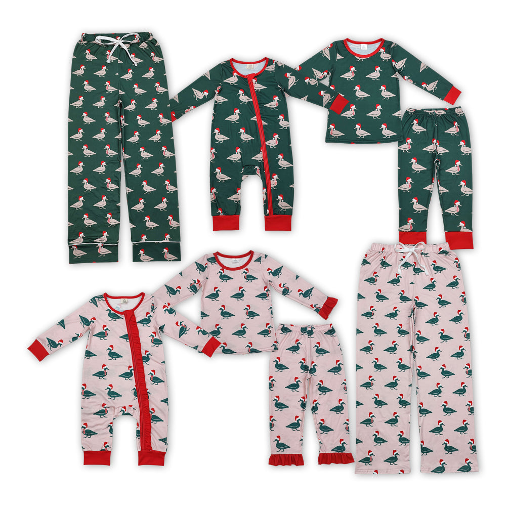 Duck Print Family Christmas Pajamas Matching Clothes